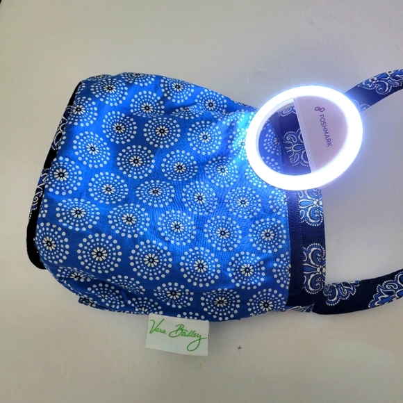 Vera Bradley Calypso Blue Shoulder Bag 10442-028 8" x 14" - Picture 3 of 9